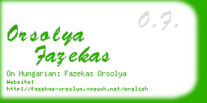 orsolya fazekas business card